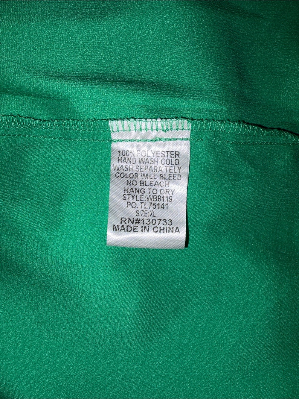 Umgee Tiered Ruffle Sleeve Babydoll Mini Dress XL Green NWT - Picture 9 of 9